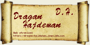 Dragan Hajdeman vizit kartica